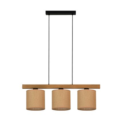 Brilagi - Lampadario a sospensione con filo FOREST 3xE27/15W/230V pino/marrone/nero