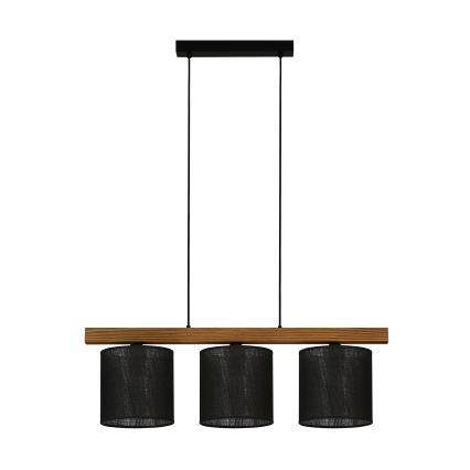 Brilagi - Lampadario a sospensione con filo FOREST 3xE27/15W/230V pino/nero