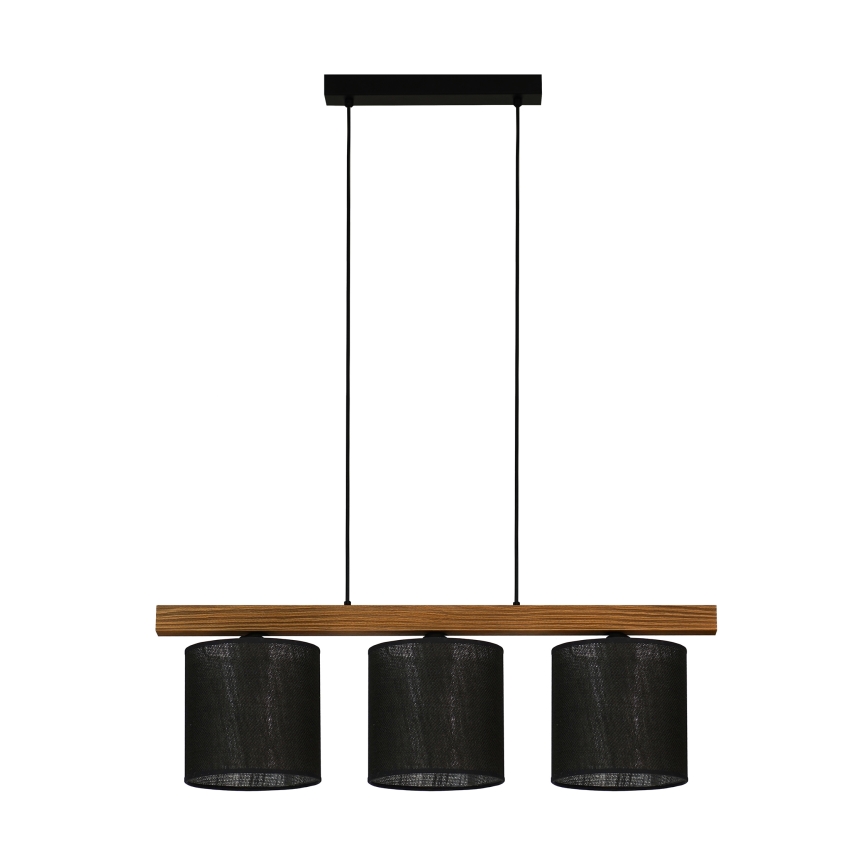 Brilagi - Lampadario a sospensione con filo FOREST 3xE27/15W/230V pino/nero