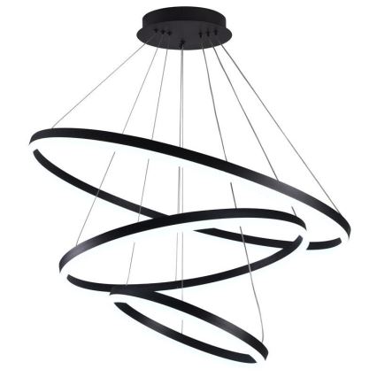 Brilagi - Lampadario a sospensione con filo LED dimmerabile CIRCLE LED/125W/230V 3000-6500K nero + telecomando
