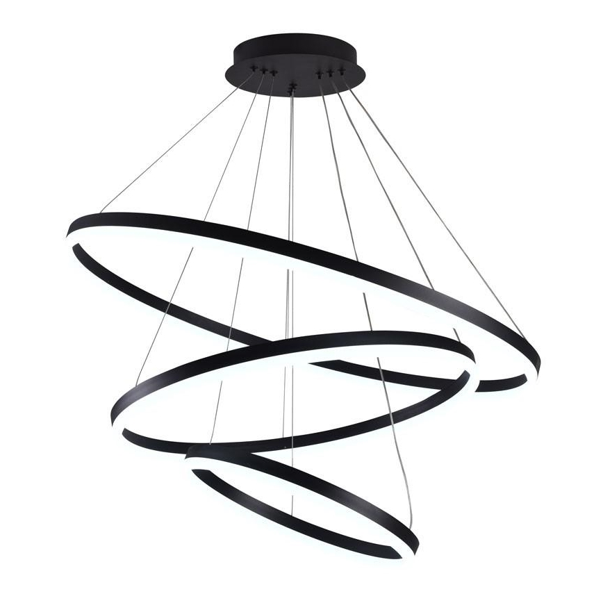 Brilagi - Lampadario a sospensione con filo LED dimmerabile CIRCLE LED/125W/230V 3000-6500K nero + telecomando