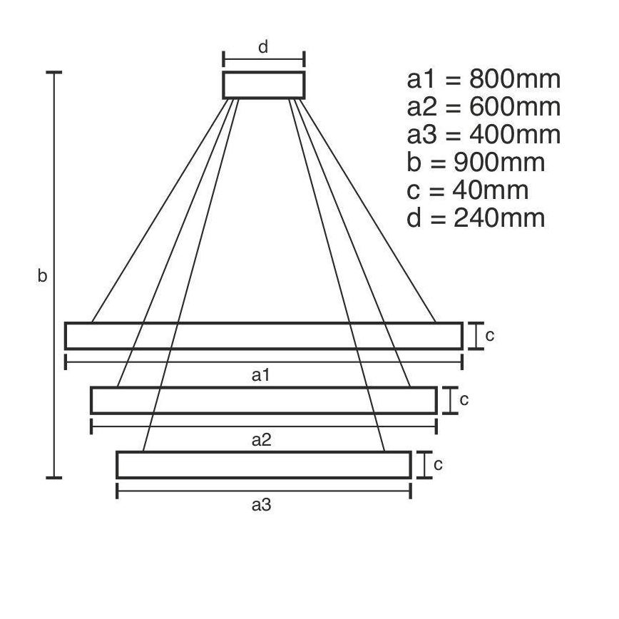 Brilagi - Lampadario a sospensione con filo LED dimmerabile CIRCLE LED/125W/230V 3000-6500K nero + telecomando