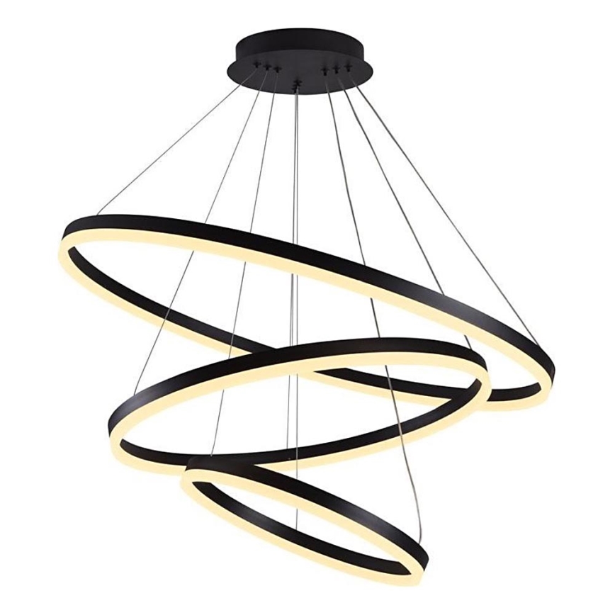 Brilagi - Lampadario a sospensione con filo LED dimmerabile CIRCLE LED/125W/230V 3000-6500K nero + telecomando
