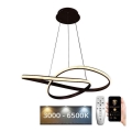 BRILAGI - Lampadario a sospensione con filo LED dimmerabile COSMOWAVE LED/70W/230V 3000-6500K marrone + telecomando