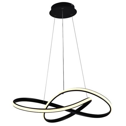 Brilagi - Lampadario a sospensione con filo LED dimmerabile COSMOWAVE LED/70W/230V nero + telecomando