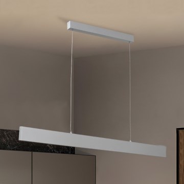 Brilagi - Lampadario a sospensione con filo LED dimmerabile SLIMLINE LED/40W/230V 3000-6000K argento + telecomando