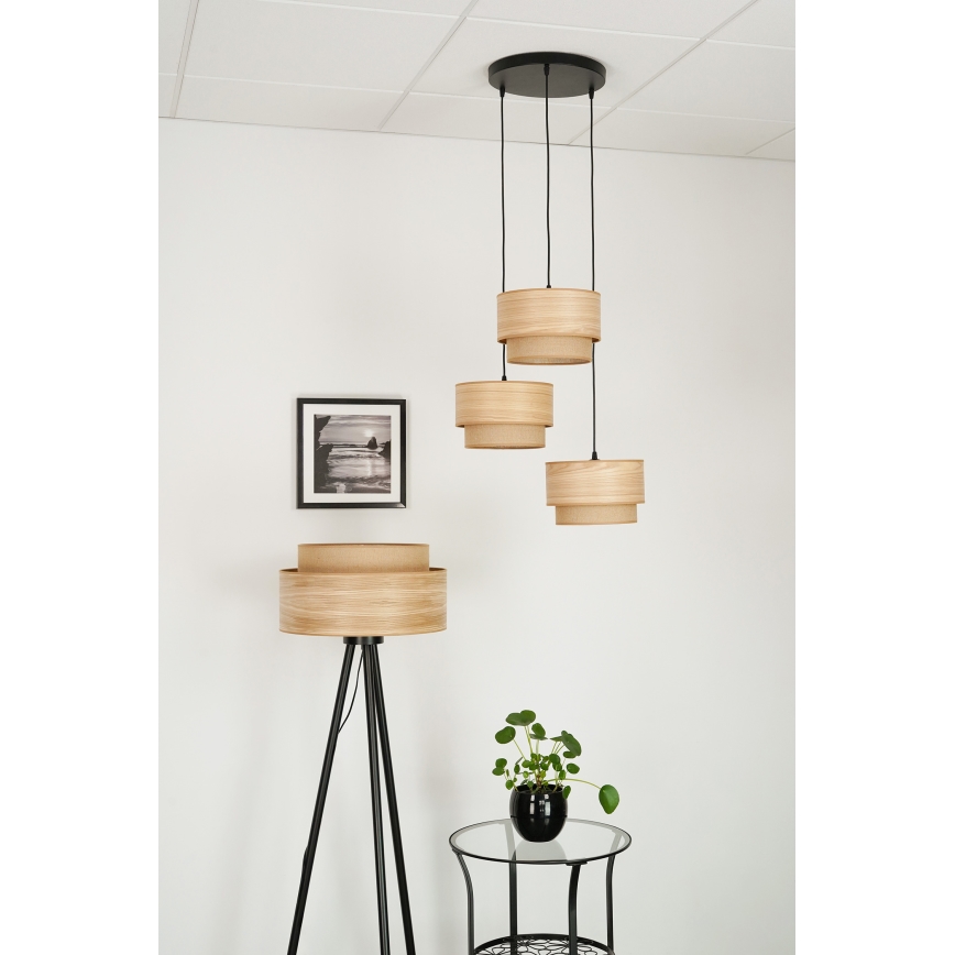 Brilagi - Lampadario a sospensione con filo MONTANA BOHO 3xE27/15W/230V marrone/nero