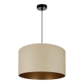 Brilagi - Lampadario a sospensione con filo OREGON ROLLER VEGE 1xE27/15W/230V diametro 45 cm beige