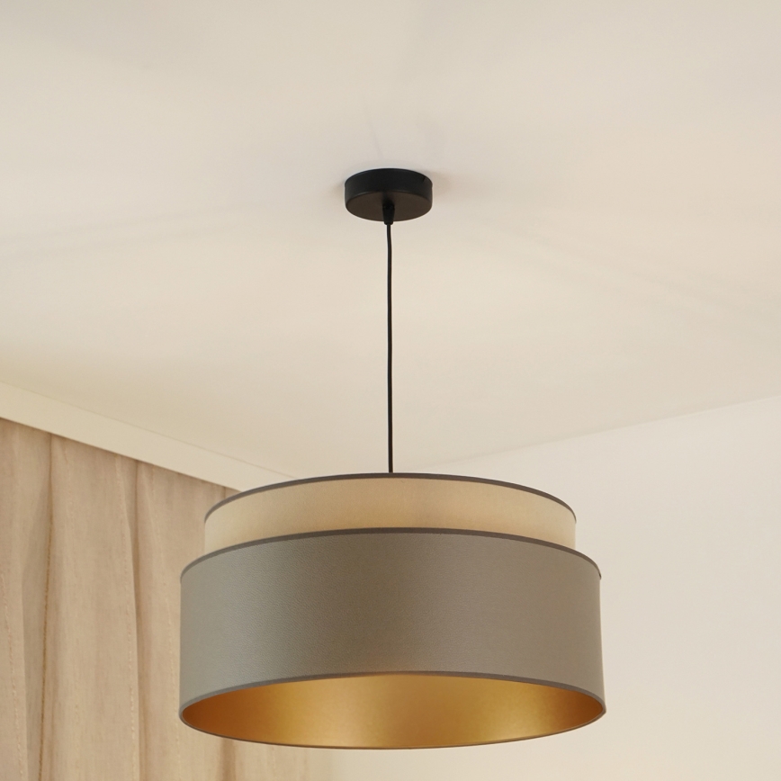 Brilagi - Lampadario a sospensione con filo OREGON VEGE 1xE27/15W/230V diametro 45 cm grigio