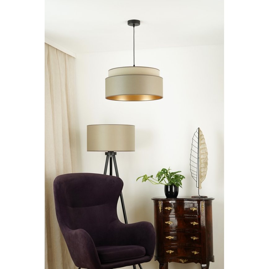 Brilagi - Lampadario a sospensione con filo OREGON VEGE 1xE27/15W/230V diametro 45 cm grigio