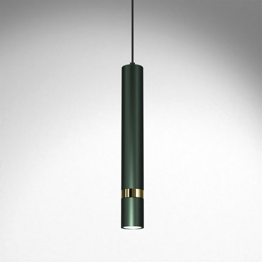 Brilagi - Lampadario a sospensione con filo POKER 1xGU10/25W/230V verde/oro