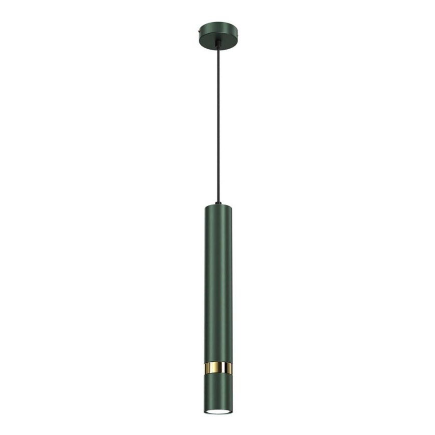 Brilagi - Lampadario a sospensione con filo POKER 1xGU10/25W/230V verde/oro