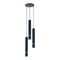 Brilagi - Lampadario a sospensione con filo POKER 3xGU10/25W/230V blu/oro