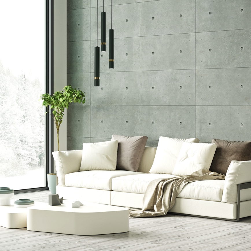 Brilagi - Lampadario a sospensione con filo POKER 3xGU10/25W/230V verde/oro