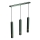 Brilagi - Lampadario a sospensione con filo POKER 3xGU10/25W/230V verde/oro