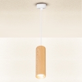 Brilagi - Lampadario a sospensione con filo SELE 1xGU10/30W/230V bianco/decorazioni in rovere