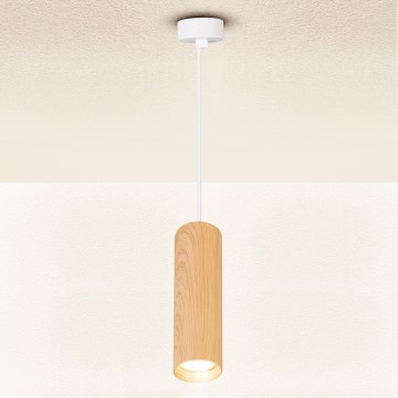 Brilagi - Lampadario a sospensione con filo SELE 1xGU10/30W/230V bianco/decorazioni in rovere