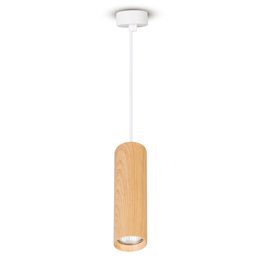Brilagi - Lampadario a sospensione con filo SELE 1xGU10/30W/230V bianco/decorazioni in rovere