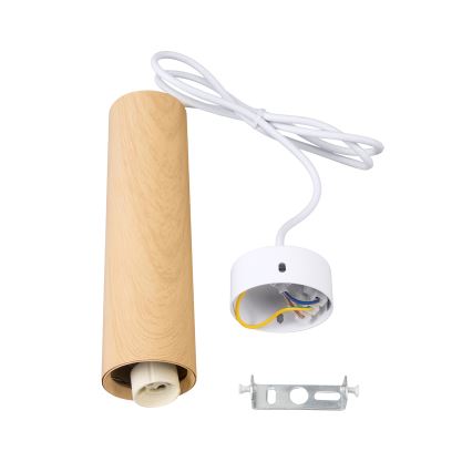 Brilagi - Lampadario a sospensione con filo SELE 1xGU10/30W/230V bianco/decorazioni in rovere
