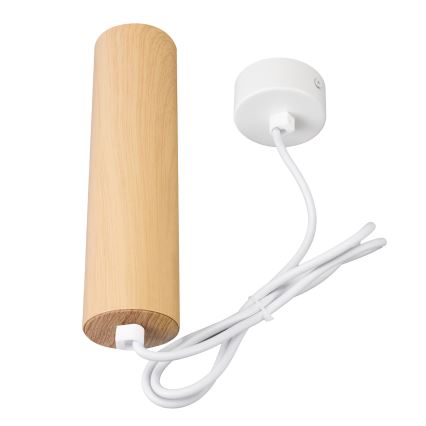Brilagi - Lampadario a sospensione con filo SELE 1xGU10/30W/230V bianco/decorazioni in rovere