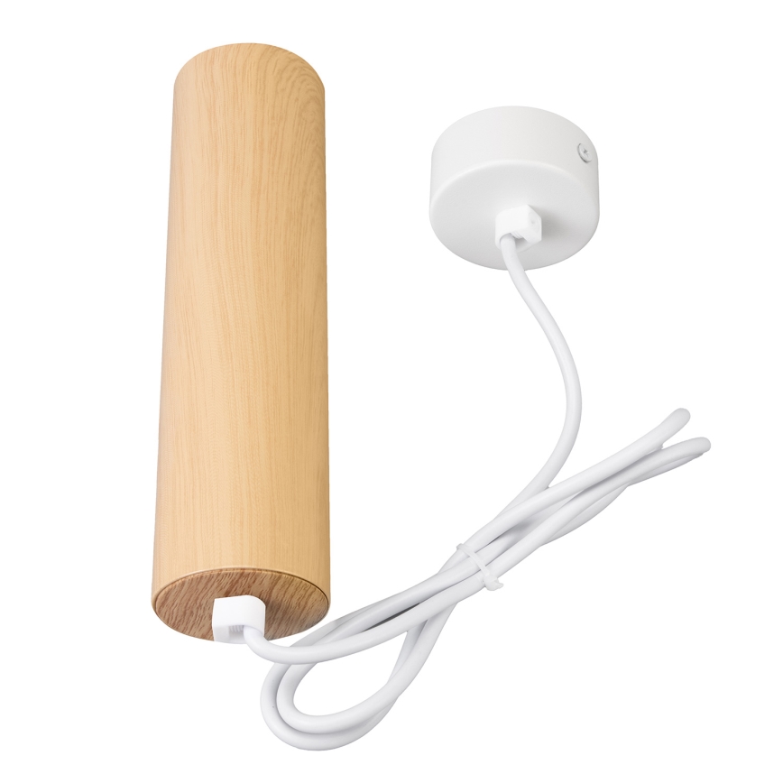 Brilagi - Lampadario a sospensione con filo SELE 1xGU10/30W/230V bianco/decorazioni in rovere