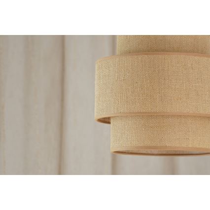Brilagi - Lampadario a sospensione con filo SPACE YUTE 1xE27/15W/230V diametro 25 cm beige/bianco