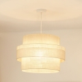 Brilagi - Lampadario a sospensione con filo SPACE YUTE 1xE27/15W/230V diametro 50 cm color crema/bianco