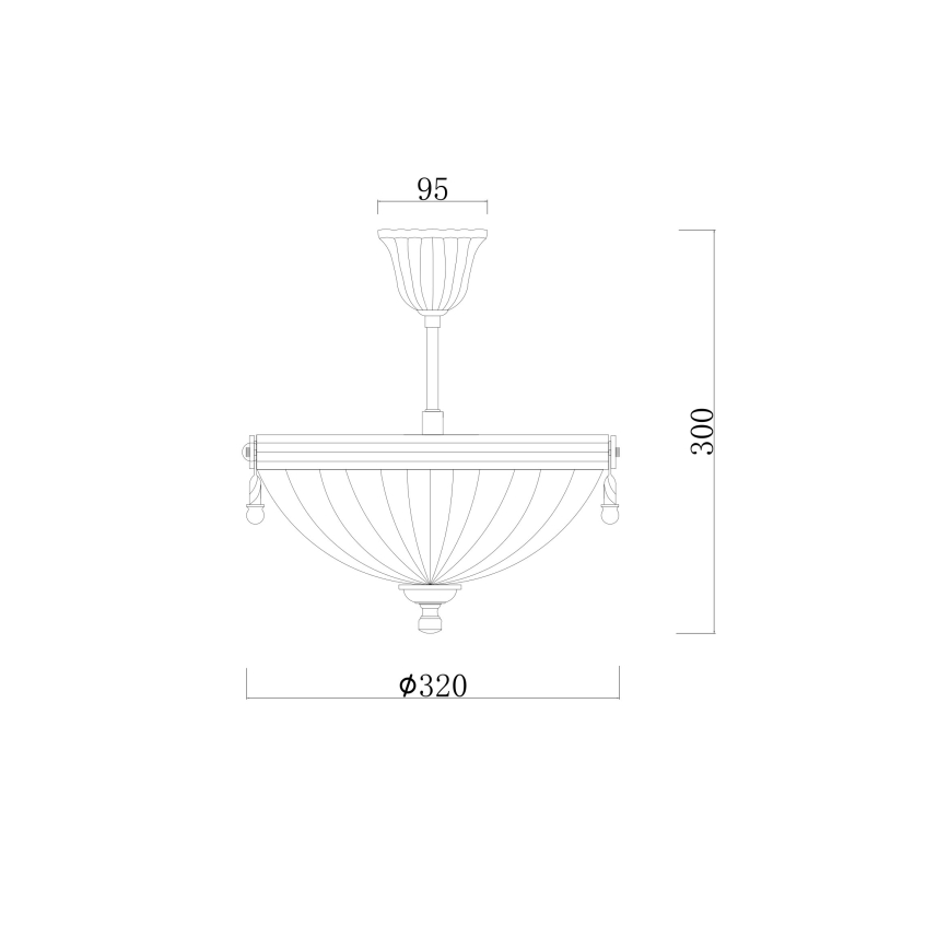 Brilagi - Lampadario a sospensione con supporto rigido CLASSIC 3xE14/60W/230V ottone