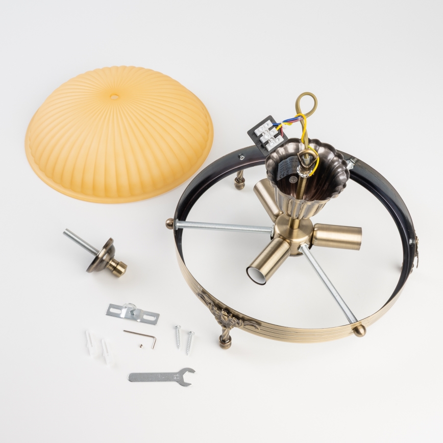 BRILAGI - Lampadario a sospensione con supporto rigido CLASSIC 3xE14/60W/230V ottone