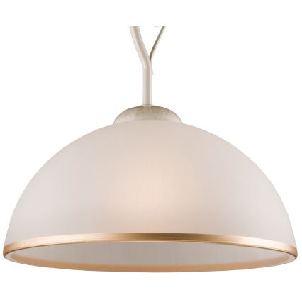 Brilagi - Lampadario a sospensione con supporto rigido LED ANTICO 1xE27/60W/230V bianco patinato