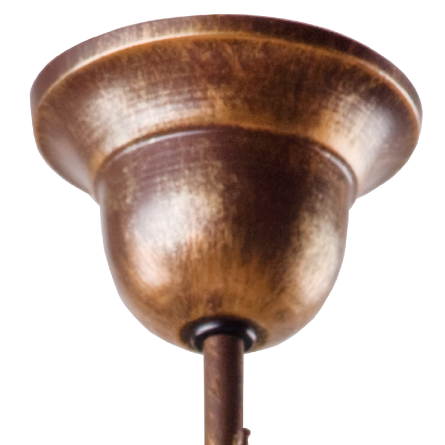 Brilagi - Lampadario a sospensione con supporto rigido LED ANTICO 1xE27/60W/230V patina di bronzo
