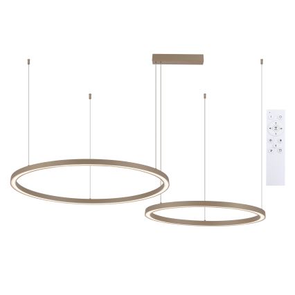 Brilagi - Lampadario LED dimmerabile a sospensione con cavo PORTOFINO LED/98W/230V 3000-6000K beige + telecomando