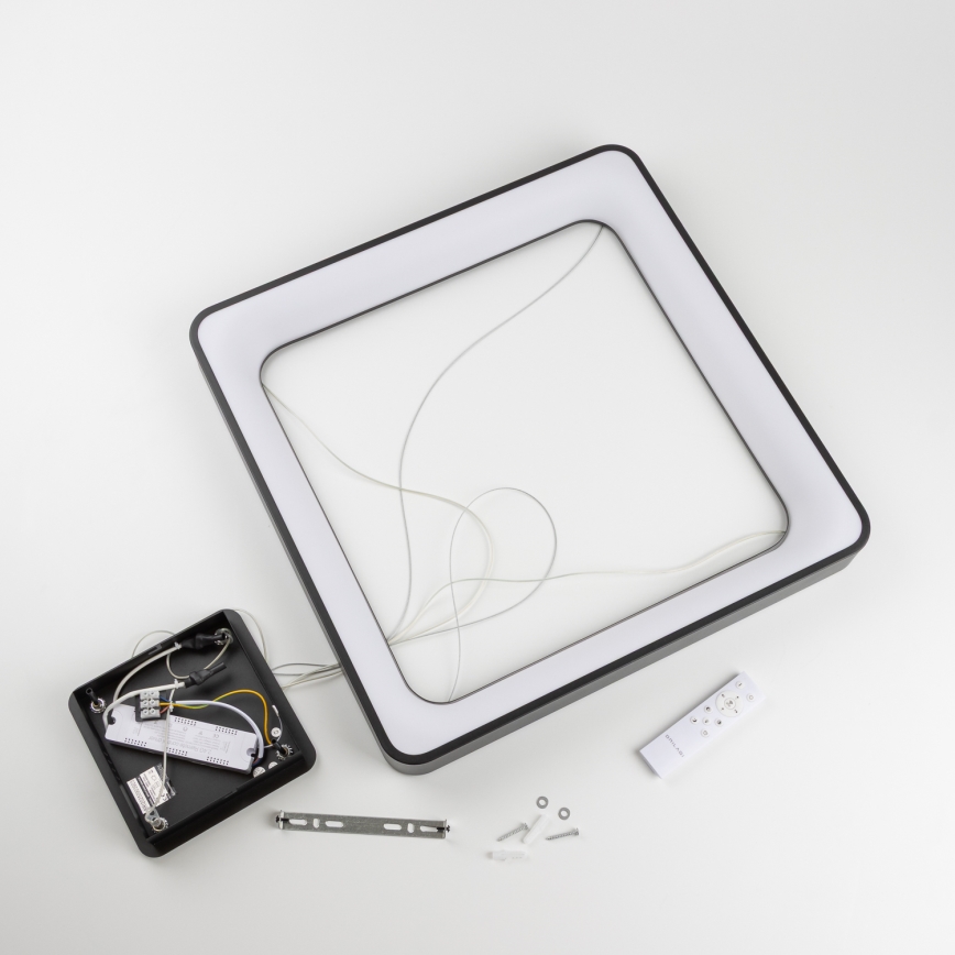 Brilagi - Lampadario LED dimmerabile a sospensione con cavo FALCON II LED/125W/230V 3000-6500K 60x60 cm nero + telecomando