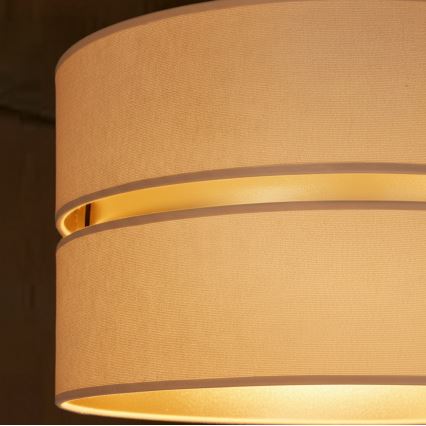 Brilagi - Lampadario a sospensione su cavo DUO-DUO 1xE27/60W/230V Ø 40 cm beige/oro