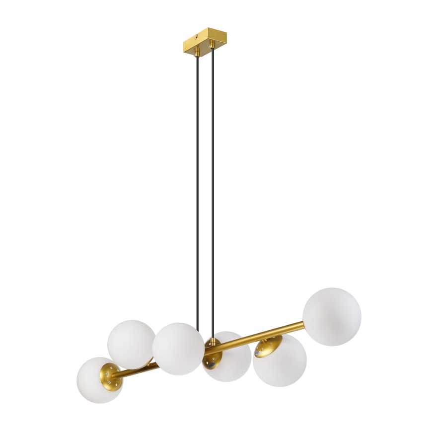 Brilagi - Lampadario a sospensione su cavo MALONY 6xE14/20W/230V, dorato
