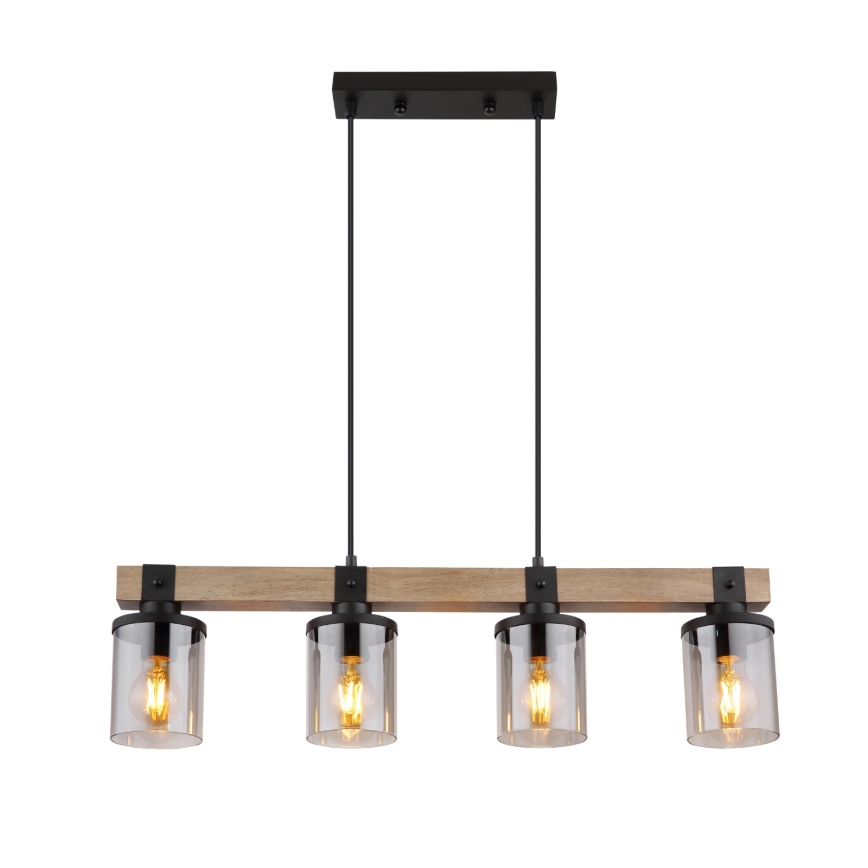 Brilagi - Lampadario a sospensione su cavo VISTA 4xE27/60W/230V rovere