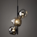 Brilagi - Lampadario a sospensione su cavo VULCANO 3xG9/8W/230V nero/nero fumé