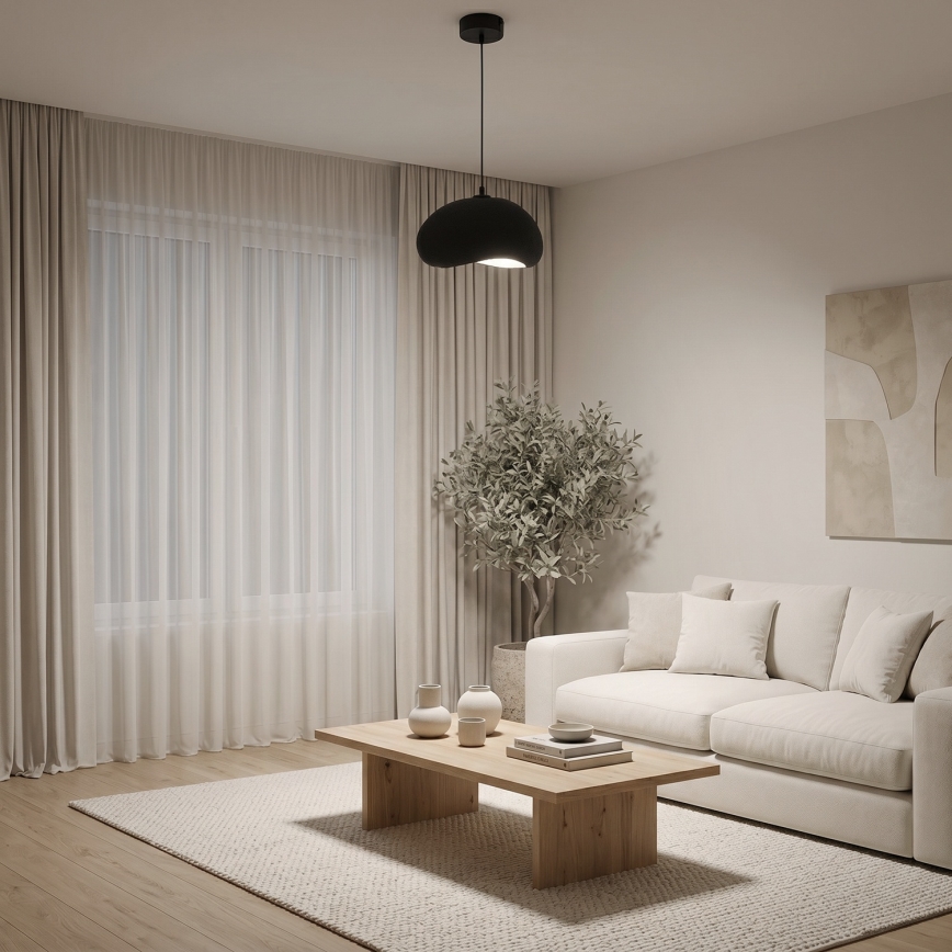 Brilagi - Lampadario a sospensione su cavo WABI SABI 1xE27/40W/230V Ø 35 cm nero