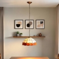 Brilagi - lampadario a sospensione Tiffany in vetro colorato con catena SIENNA 1xE27/60W/230V Ø 40 cm
