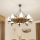 Brilagi - Lampadario a sospensione TIMONA a catena, 8xE14/40W/230V, diam. 70 cm, finitura faggio