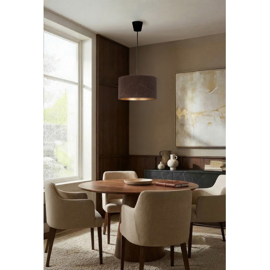 Brilagi - Lampadario a sospensione VELVET su cavo 1xE27/60W/230V Ø 40 cm marrone/oro