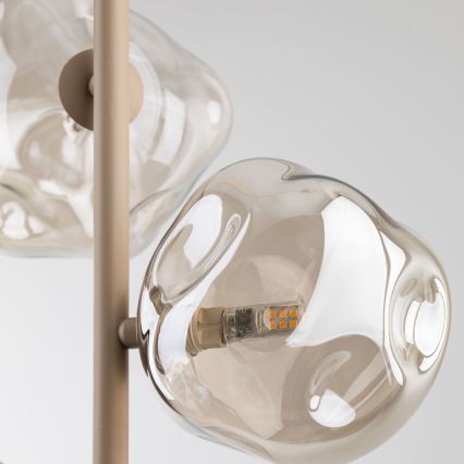 Brilagi - Lampadario a sospensione VULCANO 3xG9/8W/230V beige/beige fumé