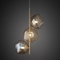 Brilagi - Lampadario a sospensione VULCANO 3xG9/8W/230V oro/beige fumé