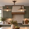 BRILAGI - Lampadario a stelo FORGE 2xE27/60W/230V rame/patina