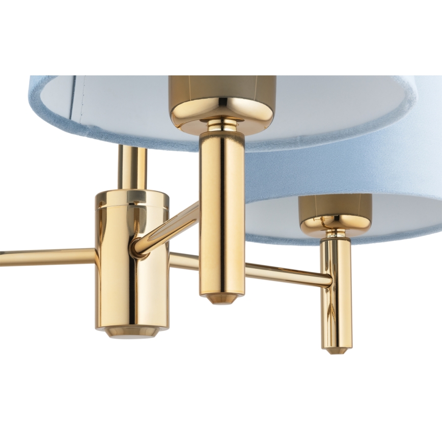 Brilagi - Lampadario a stelo MONTE 3xE27/60W/230V blu/oro