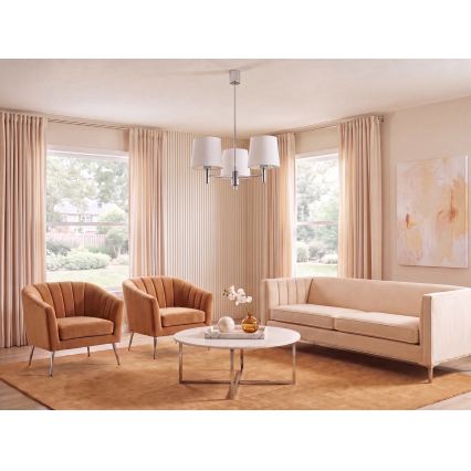 Brilagi - Lampadario a stelo MONTE 3xE27/60W/230V crema/cromo lucido