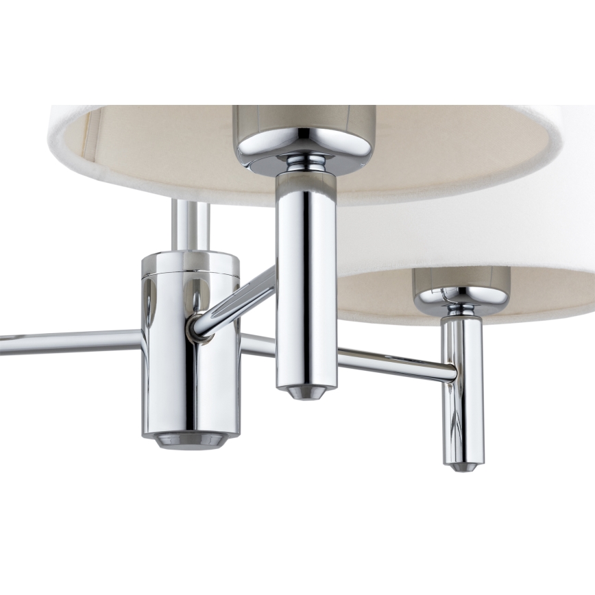 Brilagi - Lampadario a stelo MONTE 3xE27/60W/230V crema/cromo lucido