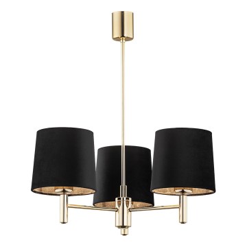 Brilagi - Lampadario a stelo MONTE 3xE27/60W/230V nero/oro