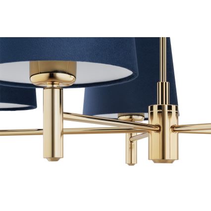 Brilagi - Lampadario a stelo MONTE 5xE27/60W/230V blu/oro
