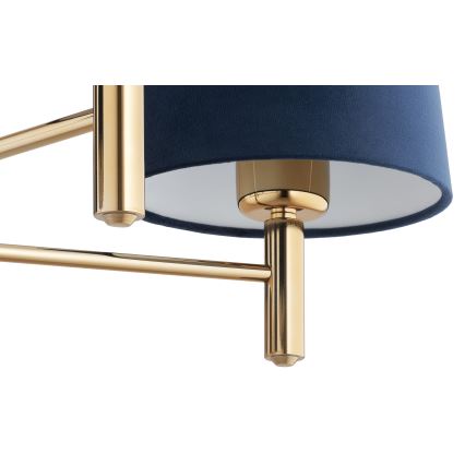 Brilagi - Lampadario a stelo MONTE 5xE27/60W/230V blu/oro